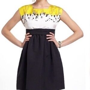 Anthropologie SARIAH COCKTAIL DRESS size 8 birdsong script mini